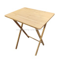 Bamboo Foldable Table, TV Dinner Folding Table for Small Space Eating